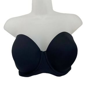 Wacoal Womens Size 34G Strapless Bra Black Red Carpet Full Busted Underwire